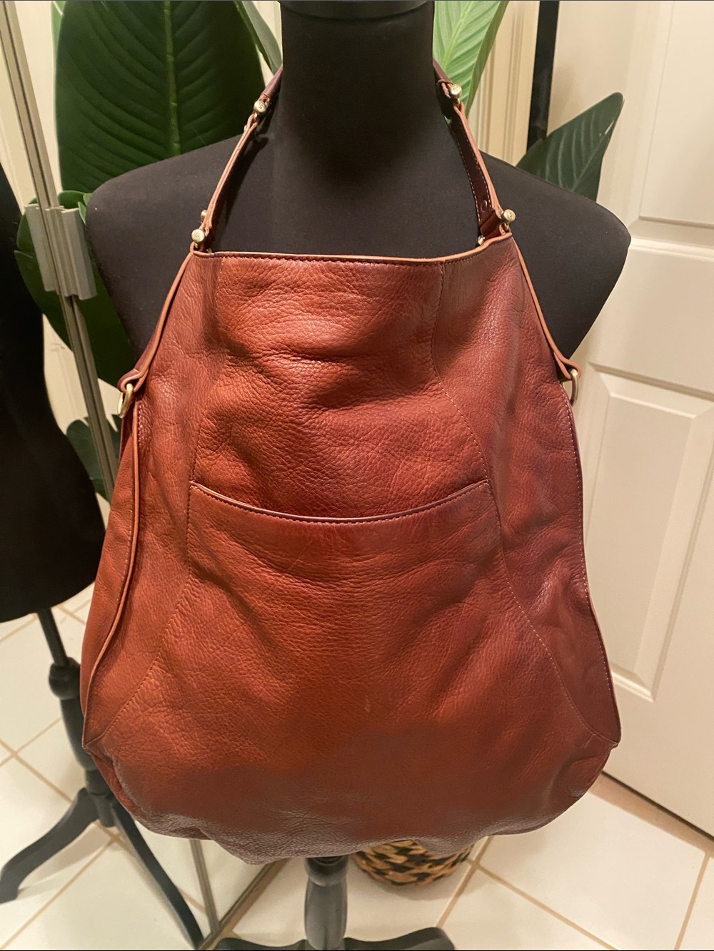 Liz Claiborne Pebbled Leather Shoulder Bag